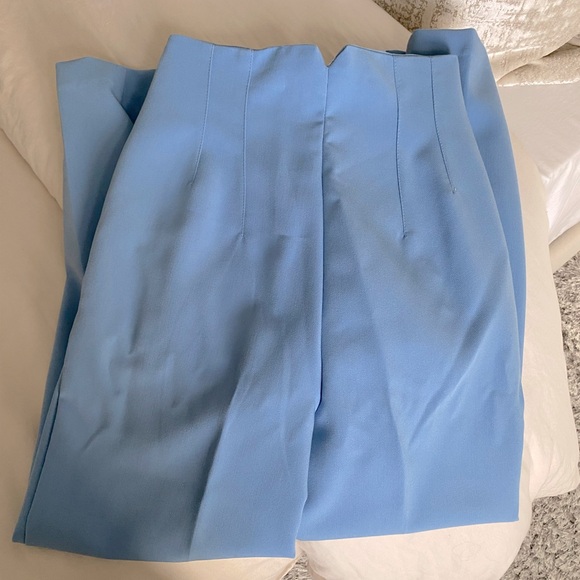 Zara | Light Blue High Waisted Dress Pants - Picture 2 of 5